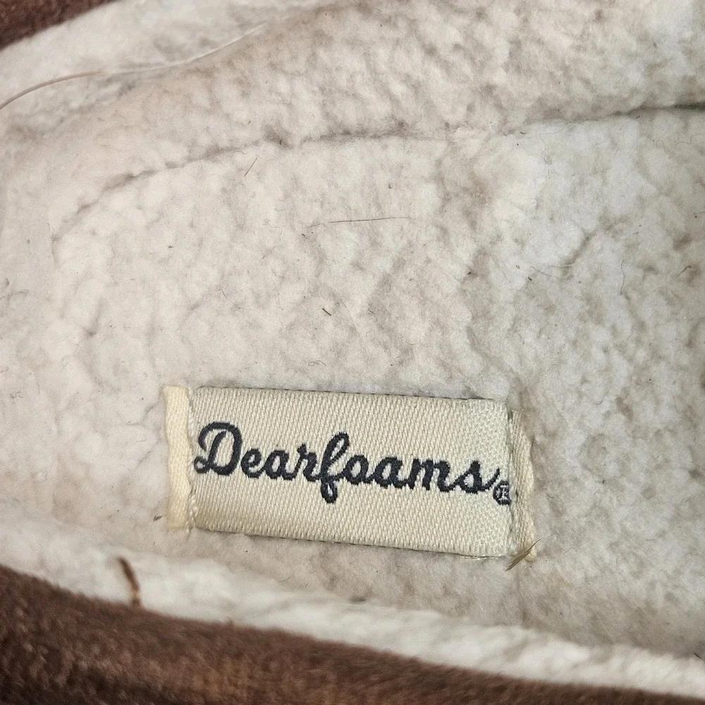Dear Foams Children's Slippers  Size‎ 2/3  Brown 100% Polyester Faux Fur Slip On